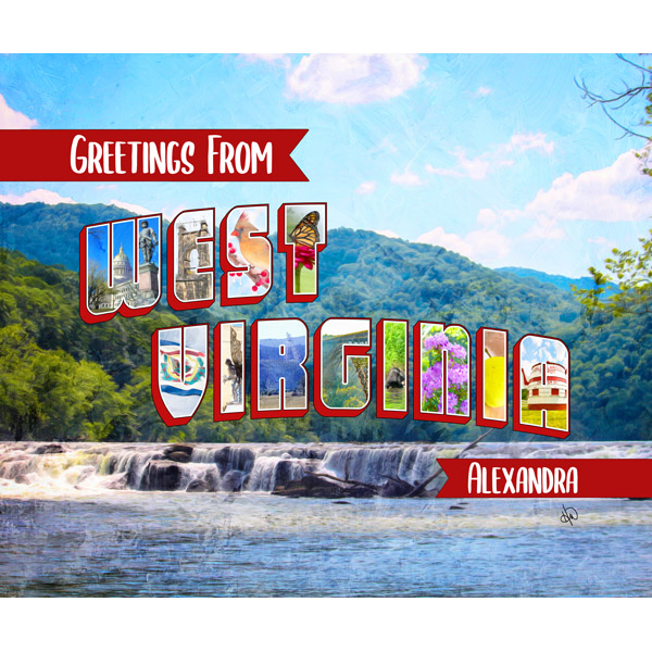 Custom West Virginia Postcard