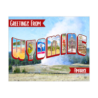 Custom Wyoming Postcard
