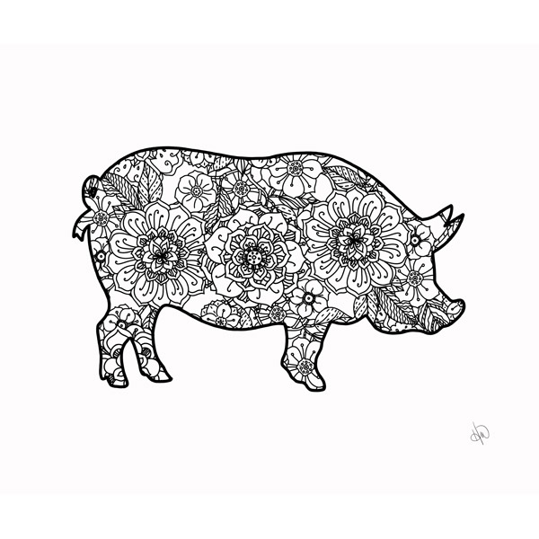 Coloring Pig Alpha