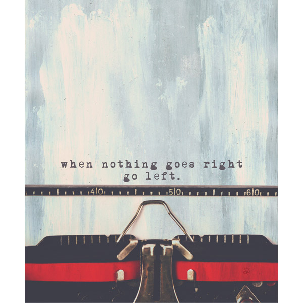 Red Typewriter When Nothing Goes Right