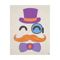 Orange Sir Mustache 