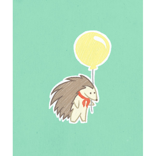 Hedgehog With Balloon