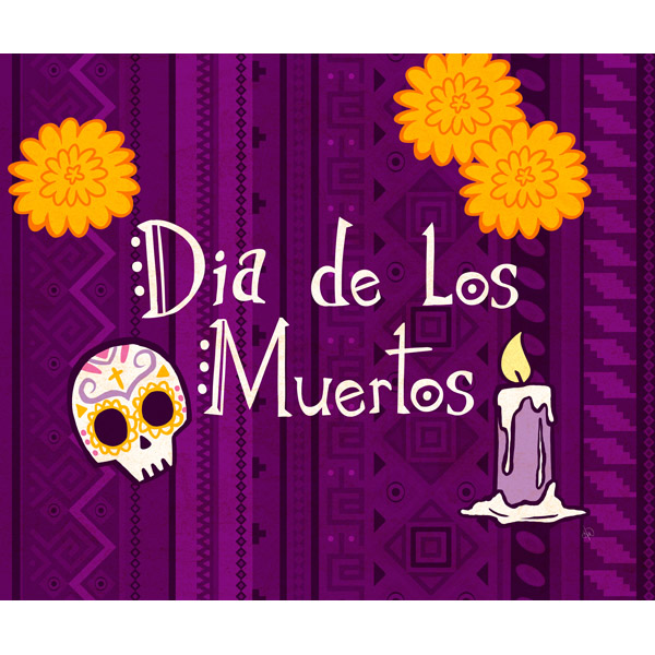 Dia De Los Muertos - Purple