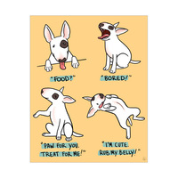 A Bull Terrier's Favorite Things - Yellow