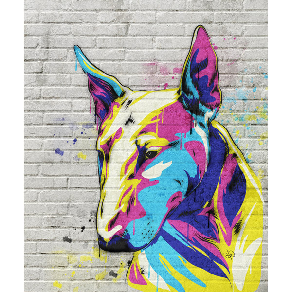 Bull Terrier Graffiti Alpha