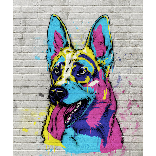 German Shepard Graffiti Alpha