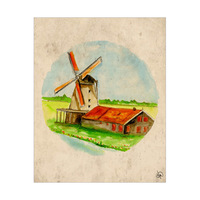Windmill In Holland Alpha