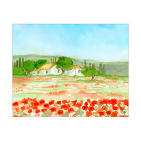 Poppies In Tuscany Alpha