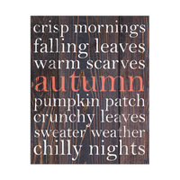 Red Autumn Words
