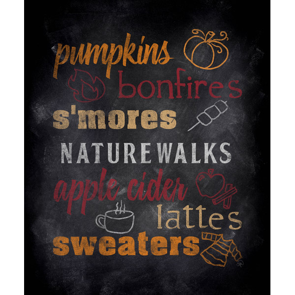 Fall Favorites Blackboard - Orange