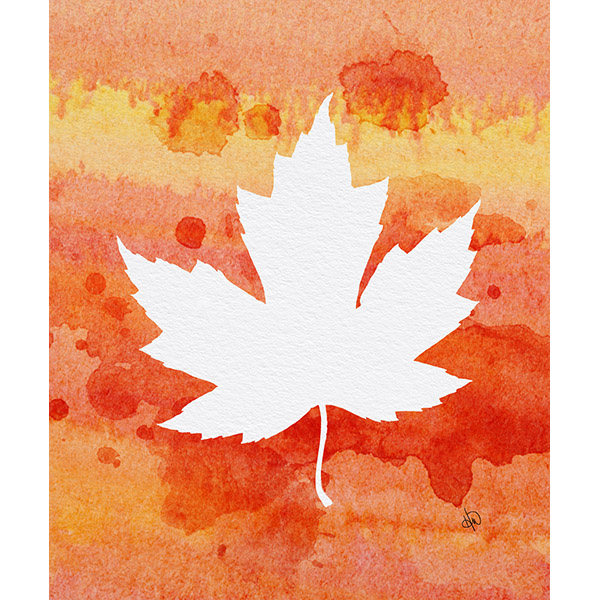 Watercolor Fall Leaf