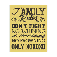 Family Rules - Yellow