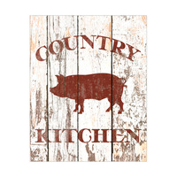 Country Kitchen Pig - Wood