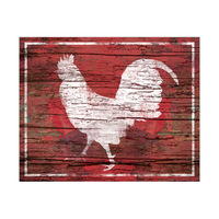 Box Rooster Red - Wood