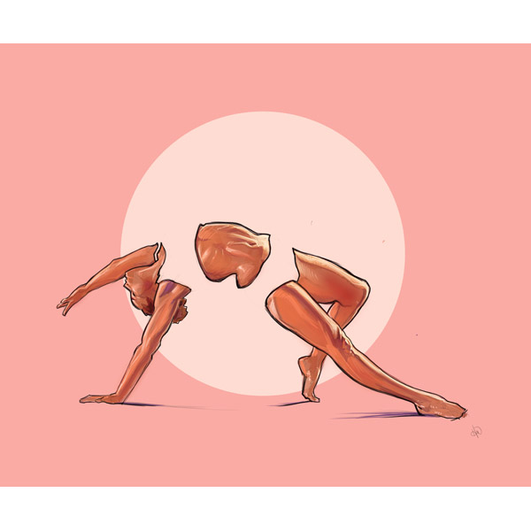 Kaira Yoga Pose on Crepe and Rose