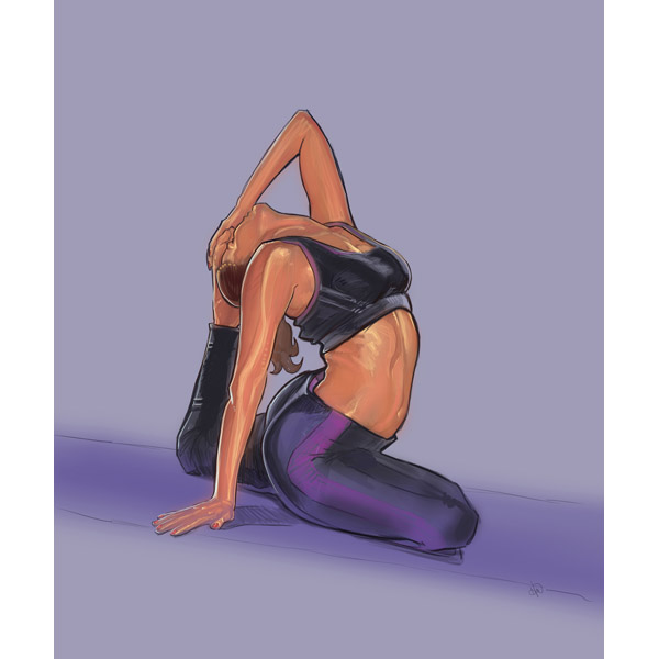 Jane Yoga Pose on Iris
