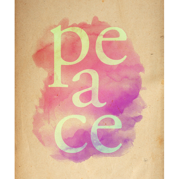 Warm Tone Peace Typography