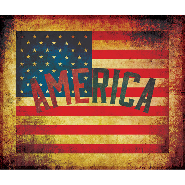 American Flag Burn - Typography