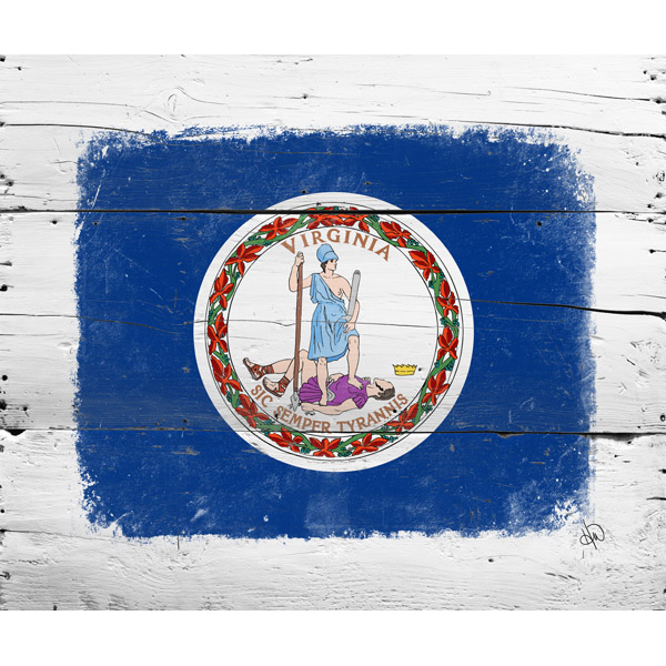 Flag Of Virginia - Wood Plank