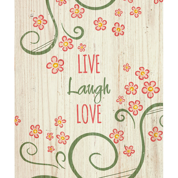 Flowery Live Laugh Love Pink