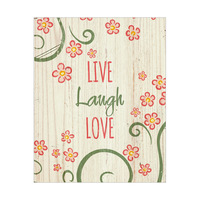 Flowery Live Laugh Love Pink