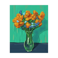 Orange Flowers in a Vase