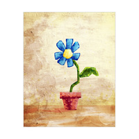 Blue Potted Flower