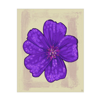 Violet Wildflower on Tan