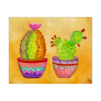 Two Cactus Pots In The Sun Alpha