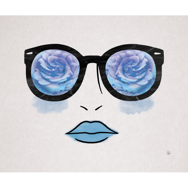 Blue Rose Glasses