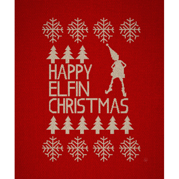 Happy Elfin' Christmas Red