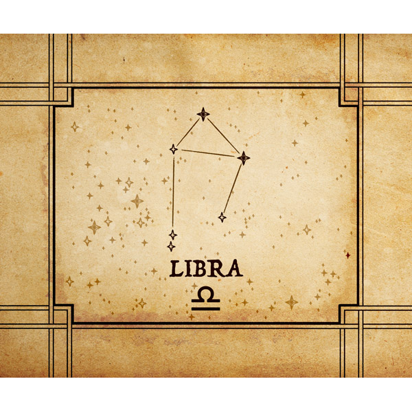 Vintage Libra Constellation