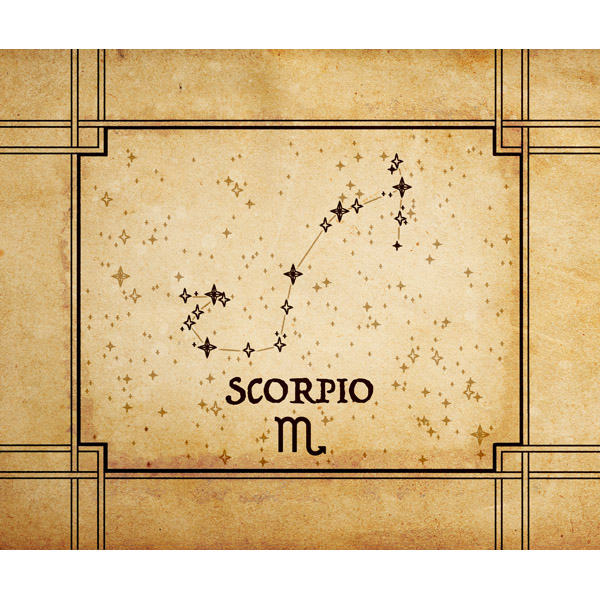 Vintage Scorpio Constellation