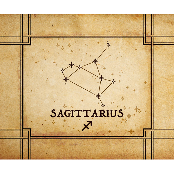 Vintage Sagittarius Constellation