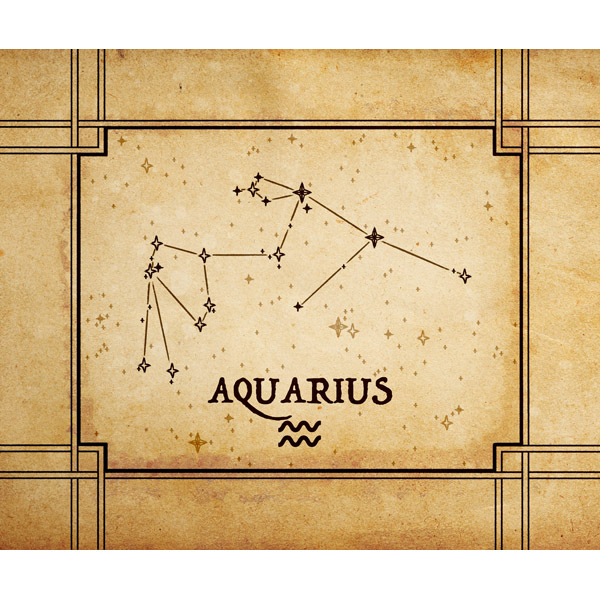 Vintage Aquarius Constellation