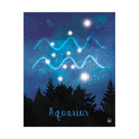 Aquarius Symbol Blue