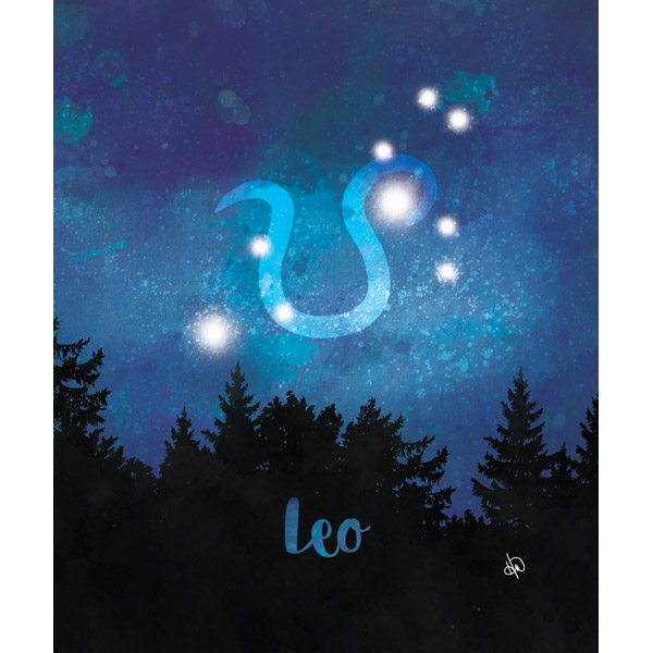 Leo Symbol Blue