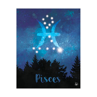 Pisces Symbol Blue