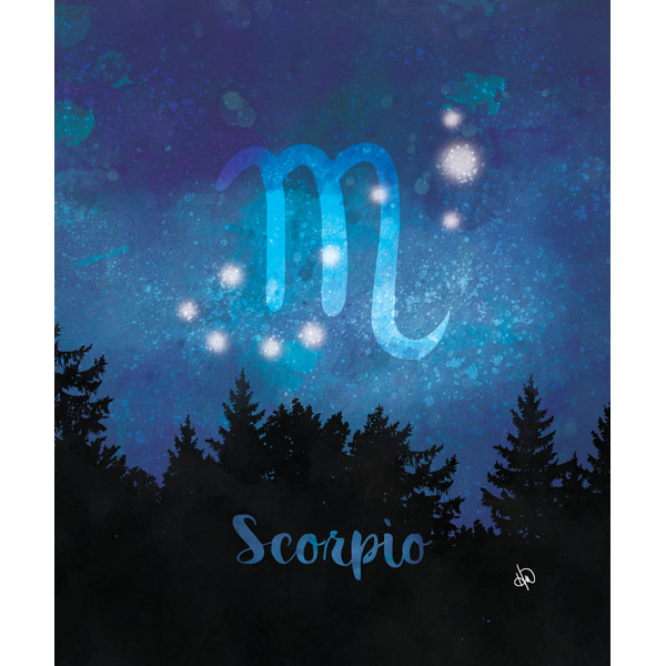 Scorpio Symbol Blue