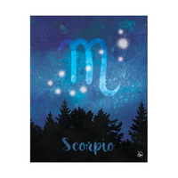 Scorpio Symbol Blue