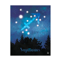 Sagittarius Symbol Blue