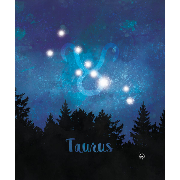 Taurus Symbol Blue