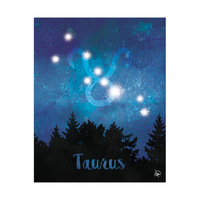 Taurus Symbol Blue