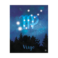 Virgo Symbol Blue