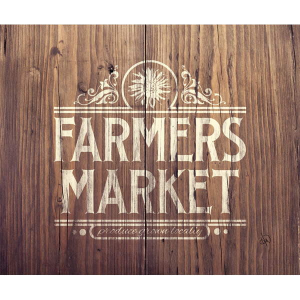 Rustic Farmer's Market Sign Gamma