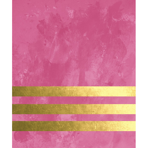 3 Gold Stripes - Magenta Paint