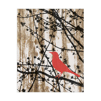 Woods Silhouette - Red Bird