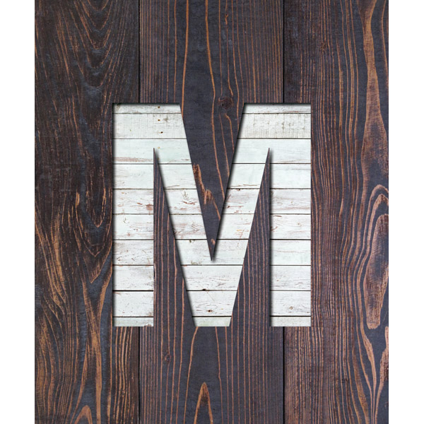M White Wood Plank