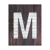 M White Wood Plank