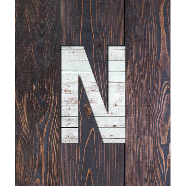 N White Wood Plank